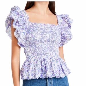 ANTHROPOLOGIE | Ruffle Sleeve Top